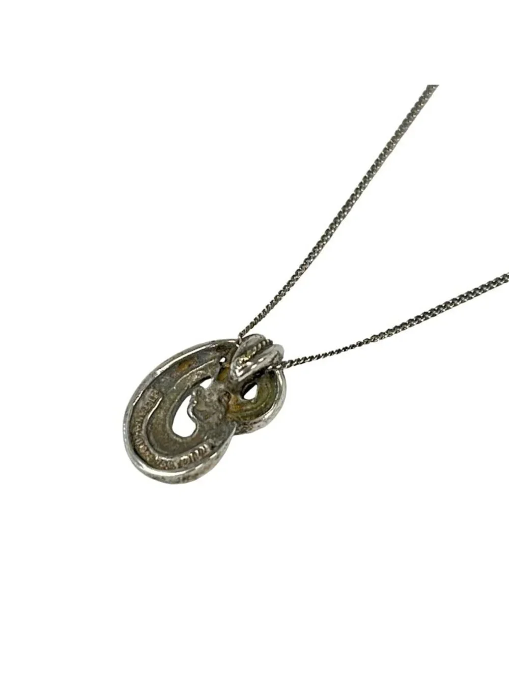 Tiffany & Co Necklace Twist Knot Rope Silver 18k Yellow Gold
